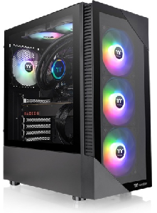  View 200 TG ARGB, THERMALTAKE, CASE, Black, ATX, 3x120mm ARGB Fans, AIO 360mm, air 166mm, GPU 330mm, 2x3.5”, USB 3.0x2, Audi