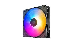  RF120 FS, DEEPCOOL, Fan, 120mm PWM 500~1500RPM, 56.5CFM, ≤27dB, 4-pin, RGB, Black.