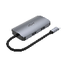D1051A Unitek P5 Trio 5-in-1 Type C to HDMI x2, VGA, USB 3.0, PD 100W, 15cm, 0.25Y D1051A Unitek P5 Trio 5-in-1 Type C to HDMI x2, VGA, USB 3.0, PD 100W, 15cm, 0.25Y