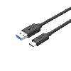  Y-C474BK, UNITEK, Cable, USB3.0 Type-A To Type-C Charging+Data 5Gbps, Black.