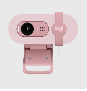  Brio 100, Logitech, Webcam,  Full HD Webcam 1080p/30fps, 2MP , Built-in Mic - ROSE - USB 1.5 m (L960-001623 ).