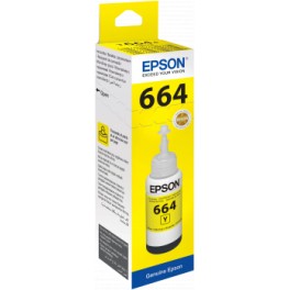  664 - C13T66444A, EPSON, Ink, Yellow Bottle 70ml, 7,500 pages.
