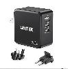 P1117B, UNITEK 65W GaN Charger (2*USB-C PD + USB-A QC3.0), with US/UK/EU Plugs, Black P1117B, UNITEK 65W GaN Charger (2*USB-C PD + USB-A QC3.0), with US/UK/EU Plugs, Black