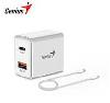 PD-20ACP, GENIUS, Power Supply, EU, Universal adaptor, 2-port, USB-C, USB-A, White. PD-20ACP, GENIUS, Power Supply, EU, Universal adaptor, 2-port, USB-C, USB-A, White.