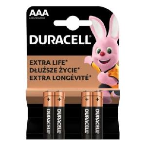  LR03/MN2400, DURACELL, Battery, AAA 4pcs, 1,5V.