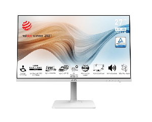  MD272XPW, MSI, Monitor, Modern 27" FHD 1920x1080, IPS, 1ms, 100Hz, 178°-178°, SRGB, 16.7M, 2x 3W, VESA,  HDMI, DisplayPort, 