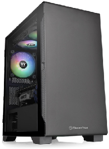  S100 TG, THERMALTAKE, CASE, Black, mATX, 1x120mm Fan, AIO 280mm, air 165mm, GPU 330mm, 2x3.5”, USB 3.0x1, USB 2.0x2, Audio+m