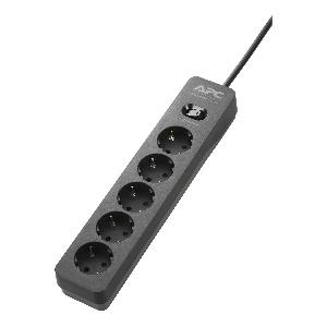  PME5B-GR, APC, Surge Protector, Essential SurgeArrest 5 Outlet, 1.5m, 230V/10 A , 2300W, Germany,  Black.