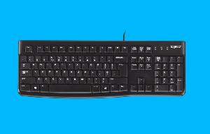  K120, Logitech, Keyboard, USB, RU/EN BLACK.