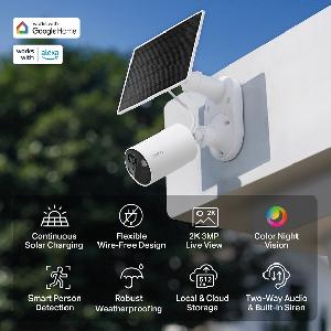  Tapo C410 KIT, TPLINK, Camera, 2K,Solar Outdoor Full-Color,Wi-Fi (3.17 mm)1/2.8”CMOS,F1.IP65, 264,2Way Audio,MicroSD 512 GB.