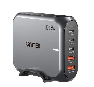 P1234A, UNITEK, 188W 5-in-1 PD3.1 Desktop Charging Station