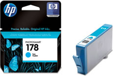 CB318HE, HP 178, Cyan Ink Cartridge 