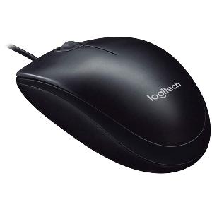  M100, Logitech, Mouse, USB 1,8m, 1000dpi, 3 Button, 90 g, Black.