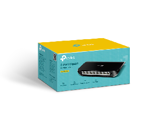 TL-SG1008D, TP-Link, 8-port Gigabit Switch, 8 10/100/1000M RJ45 ports, plastic case