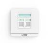T013A UNITEK Dual RJ45 Ethernet Wall Plate Dual Port Wall Plate, 86mm x 86mm