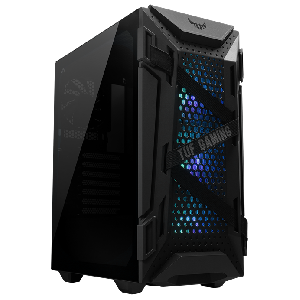 GT301 ASUS TUF Gaming case w/o psu, 2xUSB3.1, 3x120mm ARGB Fans, 2x140mm, Tempered Glass side, EATX, Black