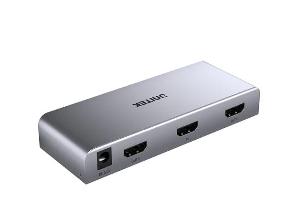 V1130A, UNITEK, 4K HDMI Splitter 1 In 2 Out, UHD 4K@30Hz, QHD 2K@60Hz, 1080P@60Hz,  Works with PCs, Xbox, PS4, Blu-ray, and m
