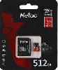  P500 Extreme Pro, NETAC, Memory Card, 512GB G-R V30/A1/C10 up to 100MB/s, retail pack with SD Adapter.