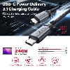 C14110GY-2M,UNITEK 2M,  CM to CM Power Delivery 3.1 240W Charging Cable, Black C14110GY-2M,UNITEK 2M,  CM to CM Power Delivery 3.1 240W Charging Cable, Black