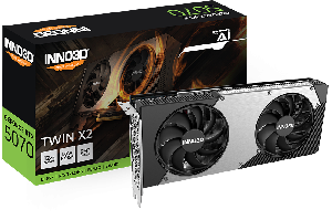  GEFORCE RTX 5070 TWIN X2 12GB, INNO3D, Ggraphics Card, GDDR7 PCI Express Gen 5, 3x DisplayPort 2.1b, 1x HDMI 2.1b.